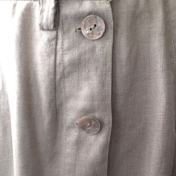 Vintage Ralph Lauren Country Linen Button Front Midi Skirt Size 4 - Picture 5 of 12